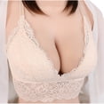 thumbnail image 2 of Abcnature Full Coverage Bras for Women Solid Steel Rings Lace Pad Gathering Camisole Integrated Type Daily Bras, 2 of 3