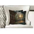 thumbnail image 4 of Ambesonne Fantasy Throw Pillow Cover 2 Pack, Clock Dream Sky Fiction, 18", Brown and Teal, 4 of 6