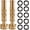 4 Inch Nozzle Twist 2Pack, variant on Adjustable Twist Hose Nozzle, 4" Heavy-Duty Brass 3/4" GHT Hose Nozzle with 2 Garden Hose Rubber Washers (1 Pack)