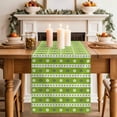 thumbnail image 2 of Table Runner - 72 Inch Long, Saint Patrick's Day Kitchen Dining Table Runner Dresser Scarves, Green Colorful Clovers Leaves Stripes Farmhouse Decor for Coffee Tables Wedding Party Banquet, 2 of 8