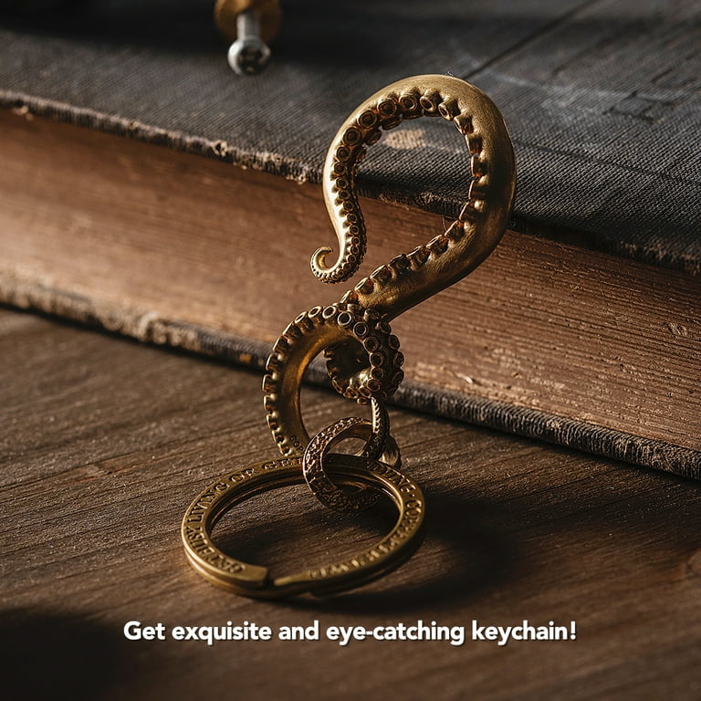 COPPERTIST.WU Keychain Brass Creative Cool Designer Key Chain Ring