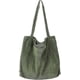 thumbnail image 1 of Corduroy Tote Bag, Women Corduroy Shoulder Bag Big Capacity Casual Handbags for Women, Beautiful Shopping Tote Bag with Pocket (Army Green), 1 of 5
