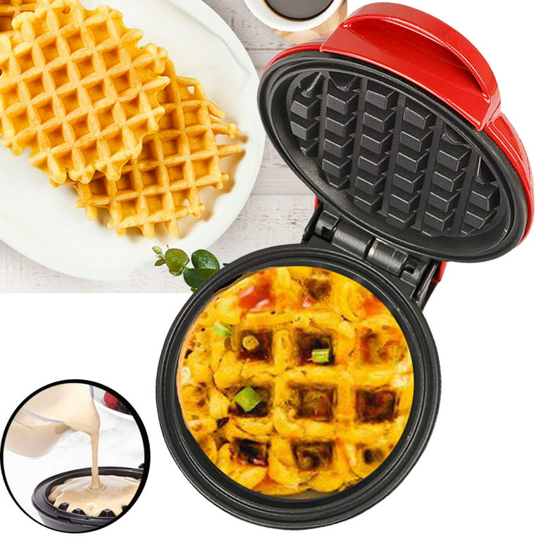 Round Mini Pancake Maker Electric Round Baking Pan Multifunctional  Non-stick Chaffle Maker Waffles Machine For Breakfast - AliExpress
