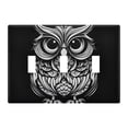 thumbnail image 2 of Dailycode Light Switch Plate Covers 2 Gang Wall Plate Plastics Outlet Covers for Kitchen Home Office Decor White Hand Drawn Owl, 2 of 8