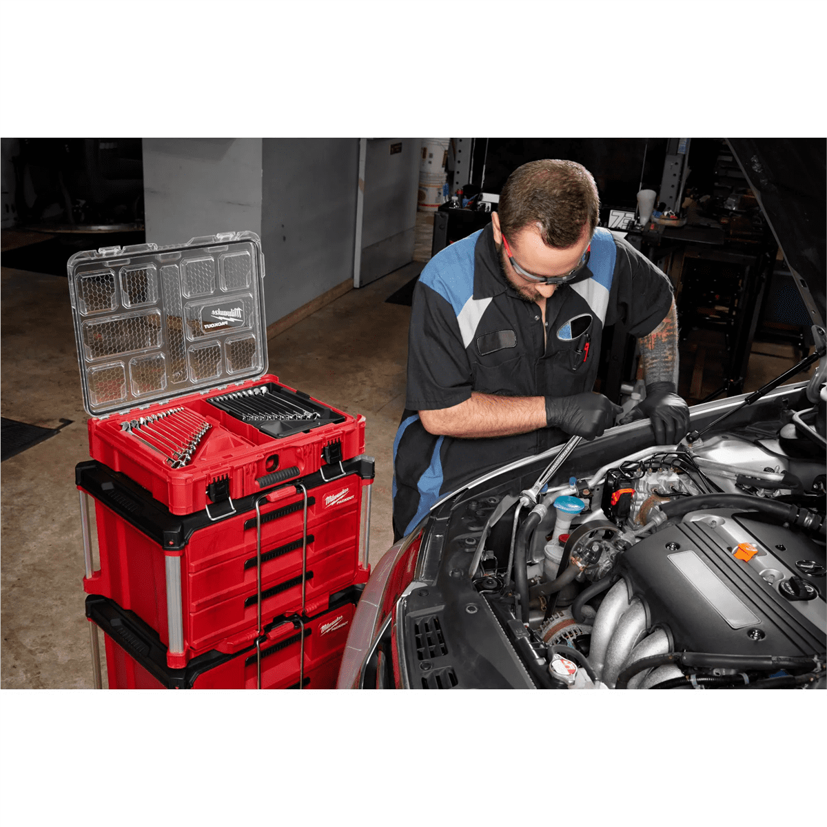 Milwaukee 48-22-9485 Metric & SAE Combo Wrench Set with PACKOUT Organizer