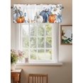 thumbnail image 2 of Thanksgiving Blue Pumpkin Curtain Valances for Windows, Autumn Eucalyptus Leaves Window Valances, Window Treatment Rod Pocket Valance Curtains for Living Room/Kitchen/Bedroom/Bathroom, 54x18inch, 2 of 9