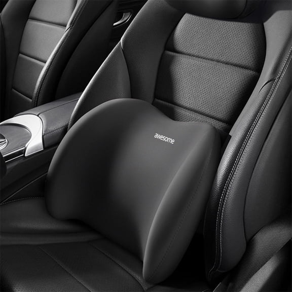 Ergonomic Lumbar Support Pillow for Office Chair & Car Seat - Memory Foam Back Cushion with Removable Breathable Cover, Portable for Travel, Home, Bed