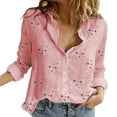 thumbnail image 1 of Moda sexy Otoño Invierno Solapa Color sólido Camisas Casual Manga larga Suelta Rebeca Botones Blusas largas Camisas elegantes de oficina Tan Jianjun unisex, 1 of 2