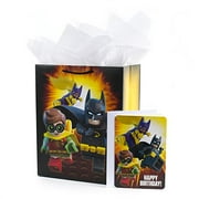 Hallmark 13" Large Batman Gift Bag with Birthday Card and Tissue Paper (Lego Batman)
