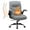 Gray, variant on Primy Compact PU Leather Office Chair - Ergonomic Adjustable Height Computer Desk Chair with Flip-Up Armrests, Mid-Back Executive Swivel Chair on Wheels for Small Spaces & Petite Users, Black