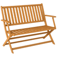 thumbnail image 1 of Outsunny Outdoor Bench, 46.5" Foldable Acacia Wood Loveseat, Teak, 1 of 10
