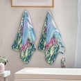thumbnail image 2 of Coolnut Graceful Swans Blue Lake Hand Towels for Bathroom, Summer Flowers Kitchen Towel 2 PCS Ultra Soft and Highly Absorbent Decorative Fingertip Face Bath Towels for Spa & Hotel, 28.3"x 14.4", 2 of 4