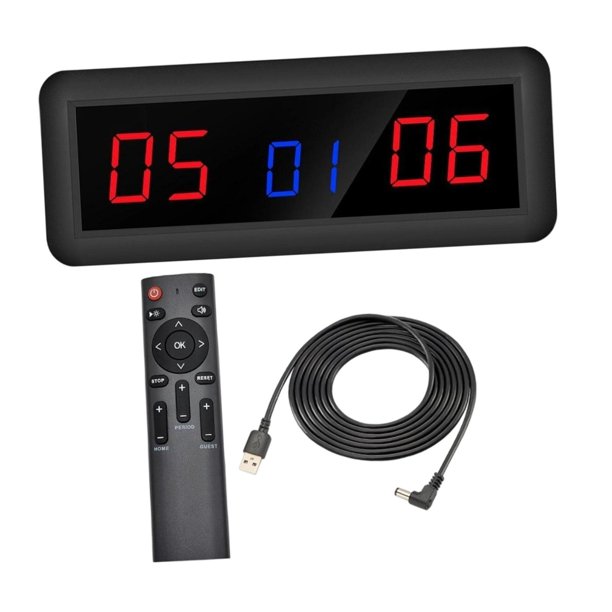 Marcador electrónico con control remoto, de puntuación, pantalla LED, marcador digital para fútbol y baloncesto.