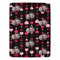 thumbnail image 3 of Custom Couple Face Love Heart Soft Micro Fleece Blanket, 3 of 6