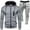 Grey, variant on Sweatsuits For Men Set Big And Tall, Men's Tracksuits 2 Piece Outfit Outfits Hooded Athletic Tracksuit Jogging Suit (XL,Red)