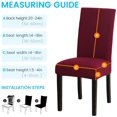 thumbnail image 4 of Dining Chair Covers Stretch Dining Chair Slipcovers Removable Washable Chair Protector Seat Covers for Dining Room Home Wedding Banquet Party Hotel (Red, 2 Pack), 4 of 8