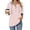 #2 Pink, variant on Women Plus Size Tops Long Sleeve Button V Neck Long Sleeve Casual T Shirts Oversized Basic Pink Blouses Clothes Size 4XL