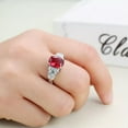 thumbnail image 2 of EOEMY Gorgeous Women Wedding Ring 925 Silver Filled Jewelry Round Cubic Zircon Sz 6-10-6, 2 of 5