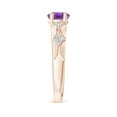 thumbnail image 3 of ANGARA Natural 1.6 Ct. Amethyst with Diamond Classic Ring in 14K Rose Gold for Women (Ring Size: 7.5), 3 of 9