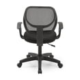 thumbnail image 4 of Silla Hodedah de malla con respaldo medio ajustable en altura, giratoria, negra, 4 of 5
