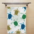 thumbnail image 4 of Coolnut Fingertip Hand Towels, Set of 2 Pcs Colorful Sea Turtle Pattern Absorbent Face Bath Towels for Bathroom Kitchen, 30"x15", 4 of 6