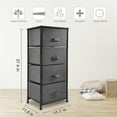 thumbnail image 5 of Bigroof Drawer Dresser Storage Tower with Sturdy Steel Frame Easy Pull Fabric Bins Organizer Unit for Bedroom, Hallway, Entryway Closets Dark Gray, 4 Drawers, 5 of 7
