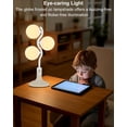 thumbnail image 4 of PYAN-Mid Century Globe Table Lamp Dimmable Modern 3 Lights White Desk Lamp 3000K Warmwhite Bedside Table Lamp for Bedroom Living Room Study Room(G9 Bulbs Included), 4 of 4