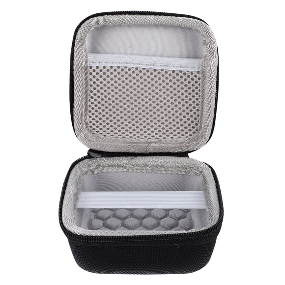 FRCOLOR data cable case 1 Pc Drop-proof Earphone Box Anti-scratch Small Speaker Box with Hook (Black),3.94"X3.94"X2.36"
