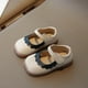 thumbnail image 4 of Puntoco Primavera Y Otoño Nuevo Estilo Zapatos De Encaje De Suela Blanda Para Niños Grandes Zapatos De Cuero Pequeños De Princesa Para Bebé Zapatos De Cuero Para Niñas Beige 23, 4 of 4