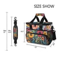 thumbnail image 3 of FORMRS Insulated Cooler Bag 24 Cans Capacity Soft Leakproof Lunch Box with Side Pockets, Orange Colorful Flowers, 3 of 7