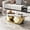 Gold +White+ Oval, variant on Oval Faux Marble Coffee Table 49.2", Stainless Steel Base, Modern