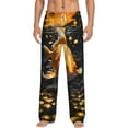 thumbnail image 2 of Lsque Golden Koi And Treasure Print Men's Pajama Pants, Lounge Pant - Comfortable Home Wear,Elastic Waistband, Stylish Design-Large, 2 of 9