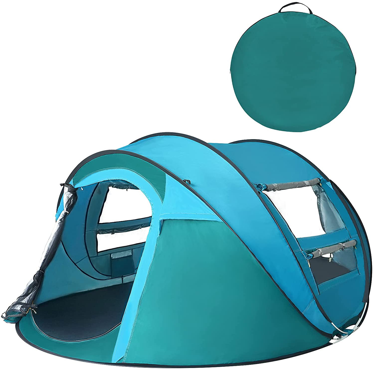 3/5 Person Lightweight Instant Tent Durable Up Indoor Tent Outdoor Backyard Tent for Camping Blue - Walmart.com