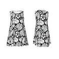 thumbnail image 7 of Yiaed Tropical Leaves Print Women's Sleeveless Dress, Loose Fit Summer Dress, Casual Sleeveless Dress for Women, 7 of 7