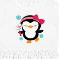 thumbnail image 4 of Inktastic Penguin Girl Snowflakes Girls Toddler Dress, 4 of 5