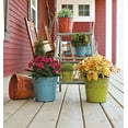 thumbnail image 3 of Robert Allen MPT01891 Fluer De Lis Series Metal Planter Flower Pot, 6", Color Tansy Green, 3 of 5