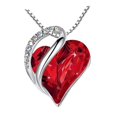 thumbnail image 3 of Collar con colgante de corazón de amor, cadena para el cuello, regalos de cumpleaños y vacaciones para esposa Rojo, 3 of 8