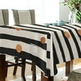 thumbnail image 5 of Yayeee Tablecloths 54" x 54" Rectangle Wrinkle Resistant Party Table Cover, Black Abstract Stripes, 5 of 8
