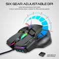 thumbnail image 4 of AVEKI Souris de Jeu RGB, 12800 DPI Filaire USB avec 13 Modes de Rétroéclairage et 10 Boutons Programmables, Souris Mécanique Portable pour PC Gamers 0516M, 4 of 8