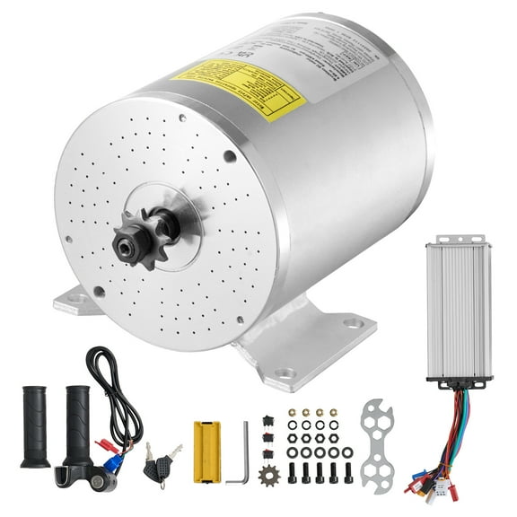 KFFKFF 2000W Electric Brushless DC Motor Set - 48V 4300rpm Motor featuring Enhanced Speed Regulator and Throttle Grip Set for Go Karts, E-Bike, Motorcycle, Scooter DIY