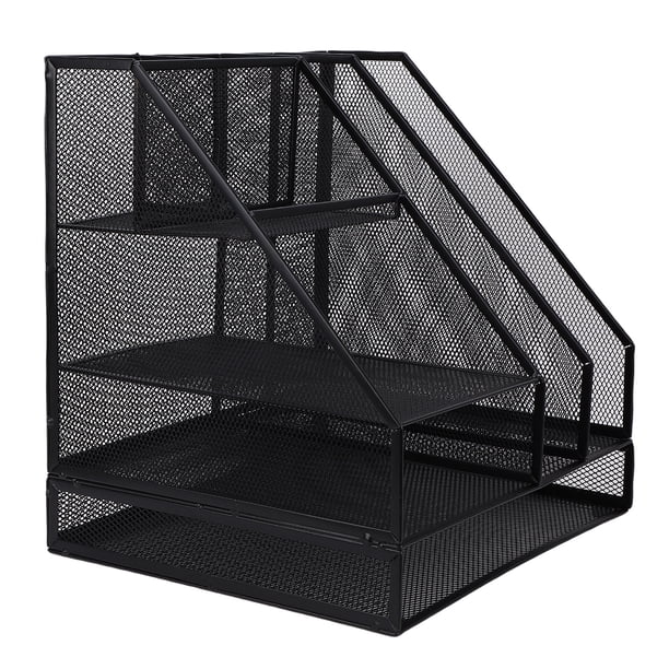 Organizador De Escritorio, Bandeja Para Cartas, Organizador De Papel, Fácil Acceso, Multifuncional, Recubrimiento En Polvo Espesado, 2 Columnas, 4 Capas Para El Hogar