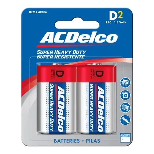 ACDelco Batteries, Heavy Duty, D-48 x 2 pk
