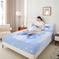 thumbnail image 4 of Castle Fairy Flying Butterfly 4 Pieces Queen Sheet Sets for Teens Women Girls Boys,Abstract Splash Glitter Ultra Soft Flat Sheet,Romantic Ombre Queen Fitted Sheet,Ultra Soft Home Decor, 4 of 7
