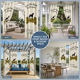 thumbnail image 5 of 1 Panel Outdoor Curtains for Patio Waterproof 54"x95" Yellow Black Buffalo Checkered Weatherproof Privacy Outsides Curtains, Bones Cute Dogs Pets Grommet Thermal Drapes for Cabana Porch Pergola, 5 of 8