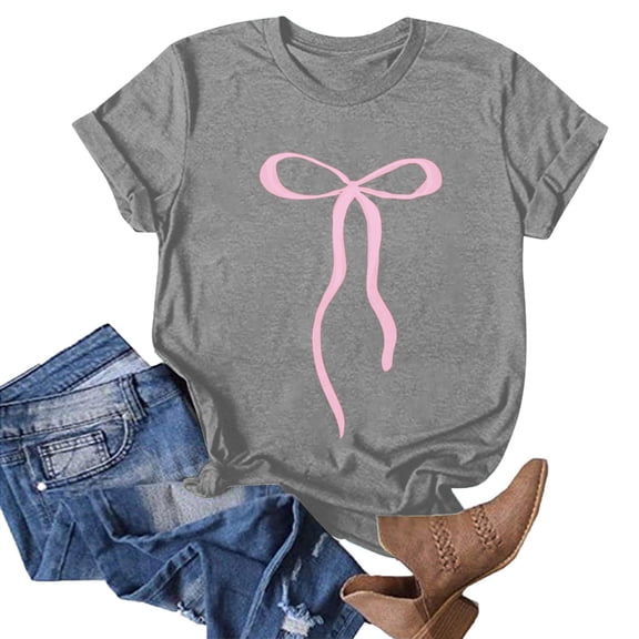 Vmvidoty T-Shirts for Women - Short Sleeve Basic Tees Soft Crew Neck Trendy Summer Tops for Casual Outfits 2026 Gray XL