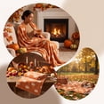 thumbnail image 4 of 59.1x39.4 Inch Fall Thanksgiving Harvest Themed Throw Blanket, Soft Cozy Leaf Pattern Decorative Blanket, Warm Seasonal Blanket For Sofa Couch Bedside Home Decor, 4 of 8