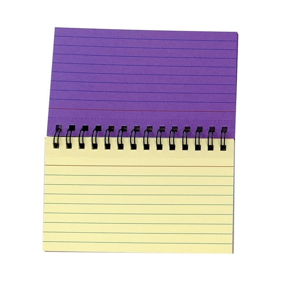 Spiral Index Cards,50 Sheets Spiral Bound Index Cards with Ring, 3x5 Inch Multicolor Ruled Notecards, Office Flash Cards for Task Lists, Reusable Colorful Memo Cards