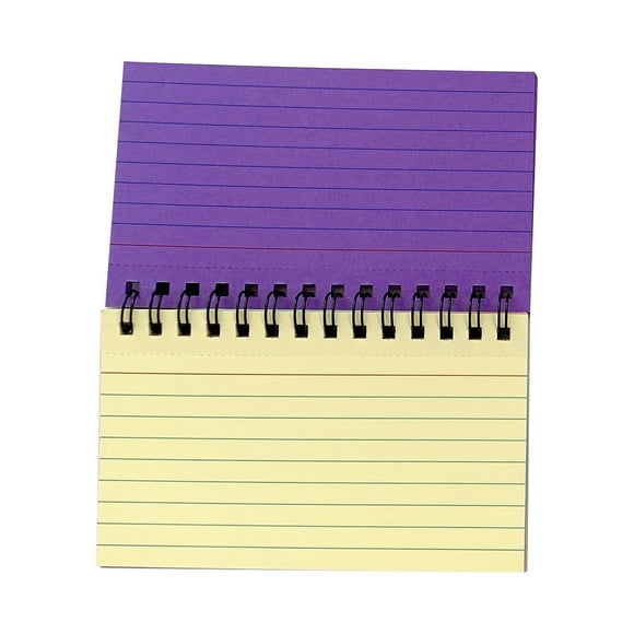 Clearance Today Lined Index Cards 3x5", Spiral Bound Ruled Flash Cards with Two PVC Cover,Waterproof Horizontal Tearable notepad for Studying, Schools, Memory, Back to Schools Five Color Assortment