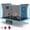 Light Blue, variant on Large Rectangle Trampoline for Kids and Adults, 1600LBS Weight Capacity 8 ×12ft Recreational Trampoline with Enclosure Net&Basketball Hoop, Segmart Galvanized Heavy Duty Outdoor Trampolines for Patio
