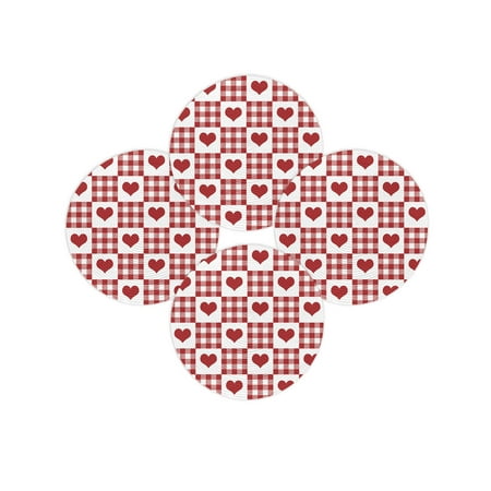 Valentine s Day Round Placemats Set of 4 Love Hearts Place Mats Washable Woven Placemat Red And White Buffalo Check Plaid Circle Braided Table Mat for Kitchen Dining Table Wedding Party 15 Inch Valentine s Day Round Placemats Set of 4 Love Hearts Place Mats Washable Woven Placemat Red And White Buffalo Check Plaid Circle Braided Table Mat for Kitchen Dining Table Wedding Party 15 Inch